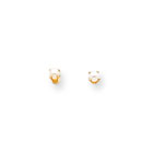 June Birthstone 14K Yellow Gold Earrings for Tweens, Teens, and Women - 3mm Freshwater Cultured Pearl Gemstone - Push back posts