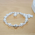 Cora's Angel - Baby / Children's Fine Pearl Name Bracelet
