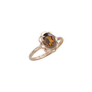 Girl's Birthstone Rings - 10K Yellow Gold Girls Synthetic Citrine Birthstone Ring - Size 5 1/2 - Perfect for Grade School Girls, Tweens, or Teens - BEST SELLER - LAST ONE