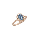 Girl's Birthstone Rings - 10K Yellow Gold Girls Synthetic Aquamarine Birthstone Ring - Size 5 1/2 - Perfect for Grade School Girls, Tweens, or Teens - BEST SELLER - ONLY TWO LEFT