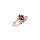 Girl's Birthstone Rings - 10K Yellow Gold Girls Synthetic Amethyst Birthstone Ring - Size 5 1/2 - Perfect for Grade School Girls, Tweens, or Teens - BEST SELLER - LAST ONE