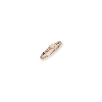Baby's First Ring - Heart Baby Ring - 10K Yellow Gold Ring for Baby - Size 1 - BEST SELLER