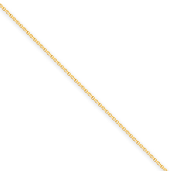 10" 14K Yellow Gold Cable Chain - 1.50mm Link Width - Newborn to 6 weeks - Worn while supervised for photos only