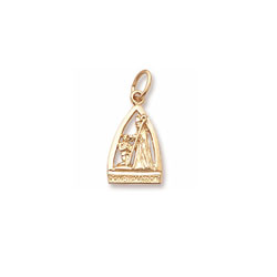 Rembrandt 14K Yellow Gold Confirmation Charm – Add to a bracelet or necklace/
