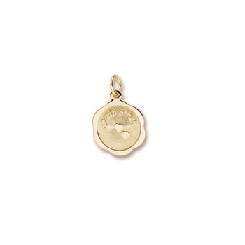 Rembrandt 14K Yellow Gold Godmother Charm – Engravable on back - Add to a bracelet or necklace