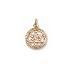 Rembrandt 14K Yellow Gold Star of David Charm – Add to a bracelet or necklace/