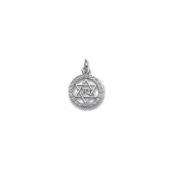Rembrandt 14K White Gold Star of David Charm – Add to a bracelet or necklace