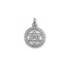Rembrandt 14K White Gold Star of David Charm – Add to a bracelet or necklace/