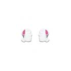 Adorable Little Girls Bunny Rabbit Earrings - Enameled Sterling Silver Rhodium Girls Earrings - Push-Back Posts