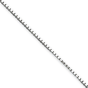 10" Sterling Silver Box Chain - 1.10mm width - Newborn to 6 weeks - Worn while supervised for photos only