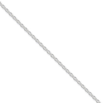 10" Sterling Silver Cable Chain - 1.25mm width - Newborn to 6 weeks - Worn while supervised for photos only