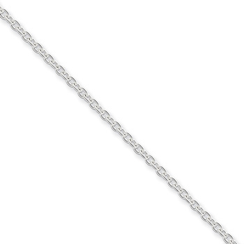 18" Sterling Silver Cable Chain - 1.95mm width - 16 years to Adult