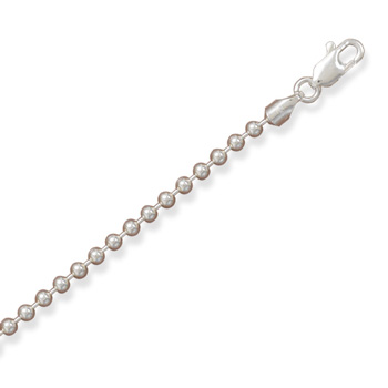 24" Sterling Silver Ball Chain - 3.00mm width - 16 years to Adult