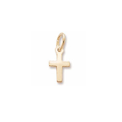 Rembrandt 10K Yellow Gold Tiny Cross Charm – Add to a bracelet or necklace - BEST SELLER/