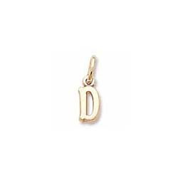 Rembrandt 14K Yellow Gold TIny Initial D Charm – Add to a bracelet or necklace/
