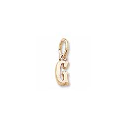 Rembrandt 14K Yellow Gold Tiny Initial G Charm – Add to a bracelet or necklace/