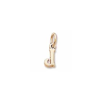 Rembrandt 14K Yellow Gold Tiny Initial J Charm – Add to a bracelet or necklace