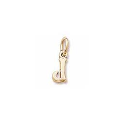 Rembrandt 14K Yellow Gold Tiny Initial J Charm – Add to a bracelet or necklace/