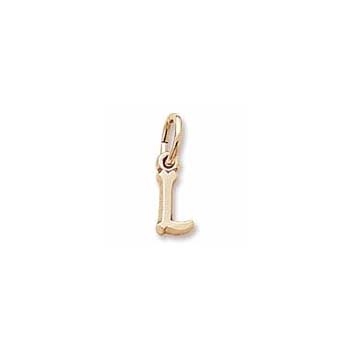 Rembrandt 14K Yellow Gold Tiny Initial L Charm – Add to a bracelet or necklace - BEST SELLER