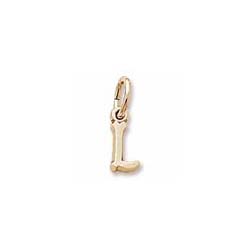 Rembrandt 14K Yellow Gold Tiny Initial L Charm – Add to a bracelet or necklace - BEST SELLER/