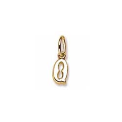 Rembrandt 14K Yellow Gold Tiny Initial Q Charm – Add to a bracelet or necklace/