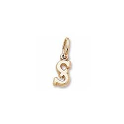 Rembrandt 14K Yellow Gold Tiny Initial S Charm – Add to a bracelet or necklace - BEST SELLER/