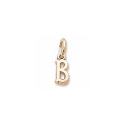 Rembrandt 10K Yellow Gold Tiny Initial B Charm – Add to a bracelet or necklace/