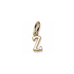 Rembrandt 10K Yellow Gold Tiny Initial Z Charm – Add to a bracelet or necklace/