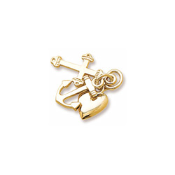 Rembrandt 14K Yellow Gold Faith, Hope, and Charity Charm (Medium - Three Pieces) – Add to a bracelet or necklace/