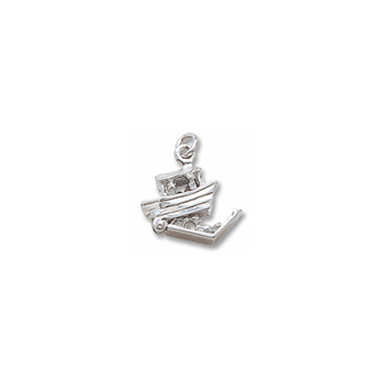 Rembrandt 14K White Gold Noah's Ark Charm – Add to a bracelet or necklace