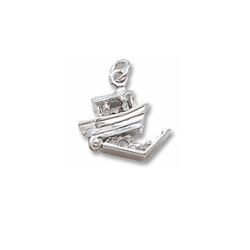 Rembrandt 14K White Gold Noah's Ark Charm – Add to a bracelet or necklace/