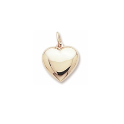 Rembrandt 14K Yellow Gold Medium Heart Charm – Add to a bracelet or necklace/