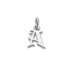 Rembrandt Sterling Silver Small Initial A Charm – Add to a bracelet or necklace - BEST SELLER/