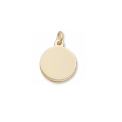 Special Moments Reminder™ - 14K Yellow Gold Small Round Rembrandt Charm - Engravable on front and back - Add to a bracelet or necklace - BEST SELLER/