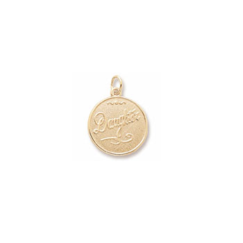 Rembrandt 10K Yellow Gold Daughter Charm – Engravable on back - Add to a bracelet or necklace