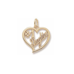 Rembrandt 10K Yellow Gold #1 Daughter Charm – Add to a bracelet or necklace/