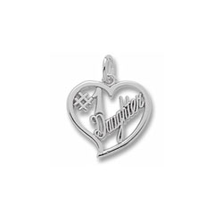Rembrandt 14K White Gold #1 Daughter Charm – Add to a bracelet or necklace/