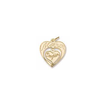 Rembrandt 10K Yellow Gold Mother Daughter Charm – Add to a bracelet or necklace