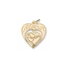 Rembrandt 10K Yellow Gold Mother Daughter Charm – Add to a bracelet or necklace/