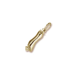 Rembrandt 10K Yellow Gold Ballet Slipper with Pearl Charm – Add to a bracelet or necklace/