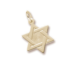 Star of David - Charm 10K Yellow Gold – Add to a bracelet or necklace/