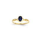 Girl's Birthstone Rings - 14K Yellow Gold Girls Genuine Blue Sapphire Birthstone Ring - Size 5 - Perfect for Grade School Girls, Tweens, or Teens