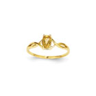 Girl's Birthstone Rings - 14K Yellow Gold Girls Genuine Citrine Birthstone Ring - Size 5 - Perfect for Grade School Girls, Tweens, or Teens