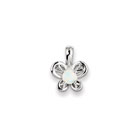 Girls Birthstone Butterfly Necklace - Created Opal Birthstone