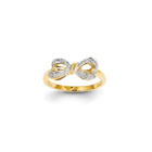 Princess Diamond Bow Ring - 14K Yellow Gold - Size 6