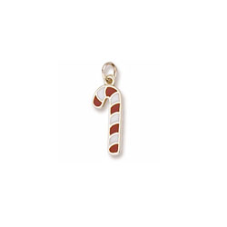 Rembrandt 10K Yellow Gold Candy Cane Charm – Add to a bracelet or necklace/