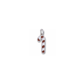 Rembrandt 14K White Gold Candy Cane Charm – Add to a bracelet or necklace