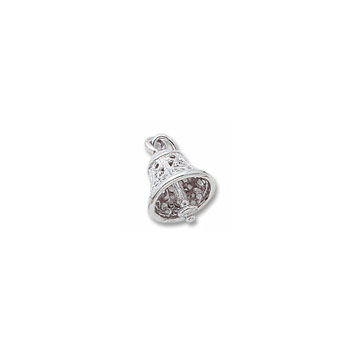 Rembrandt 14K White Gold Filigree Bell Charm – Add to a bracelet or necklace