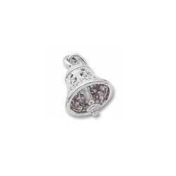 Rembrandt 14K White Gold Filigree Bell Charm – Add to a bracelet or necklace/