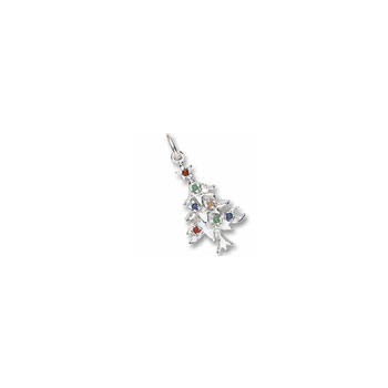 Rembrandt 14K White Gold Christmas Tree Charm – Add to a bracelet or necklace